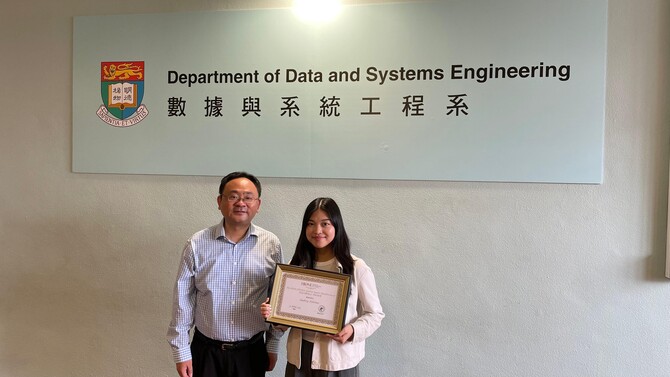 From left to right: Dr. H.H. Cheung and Miss Audrey Febrina 
